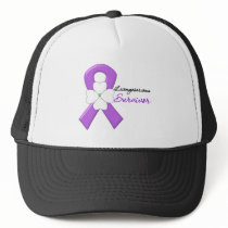 Leiomyosarcoma Survivor Flower Ribbon Mesh Hats