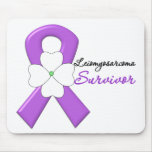 Leiomyosarcoma Survivor Flower Ribbon mousepads