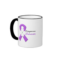 Leiomyosarcoma Survivor Flower Ribbon Mug