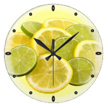 Lemon and Lime Wall Clocks