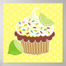 Lemon & Chocolate Cupcake Canvas Print