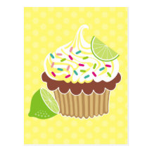 Lemon & Chocolate Cupcake Postcards
