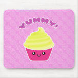 Lemon Cream Yummy Kawaii Cupcake Mousepad