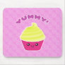 Lemon Cream Yummy Kawaii Cupcake Mousepad