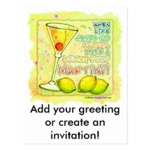 Lemon Drop Martini Postcard