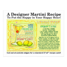 Lemon Drop Martini Recipe Postcard