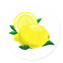 Lemon Drops Round Stickers