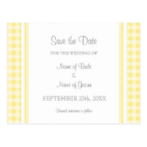 Lemon Grey Save the Date Wedding Postcards