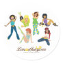 Lemon Juicy Gals Round Stickers