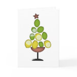 lemon lime Christmas tree with star/martini glass cards