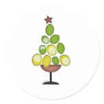 lemon lime Christmas tree with star/martini glass stickers