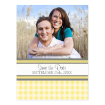 Lemon Photo Save the Date Wedding Postcards