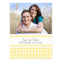 Lemon Photo Save the Date Wedding Postcards