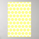 Lemon Sherbet Polka Dots Posters