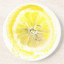 Lemon sketch coasters