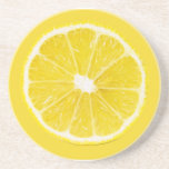 lemon slice beverage coaster