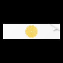 Lemon slice bumper stickers