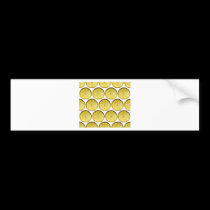 Lemon slice bumper stickers