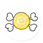 lemon slice Skull and Crossbones stickers