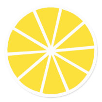 Lemon Round Stickers
