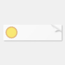 Lemon Tart Pastry. Sunny Yellow. Bumper Stickers