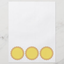 Lemon Tart Pastry. Sunny Yellow. Flyer Design