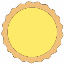 Lemon Tart Pastry. Sunny Yellow. Cut Outs