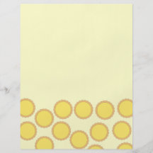 Lemon Tart Pattern. Sunny Yellow. Flyers