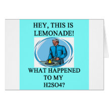 lemonade h2so4 joke greeting cards
