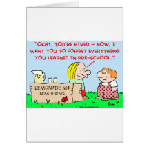 lemonade learned pre-school greeting card
