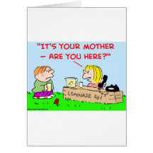 LEMONADE STAND TELEPHONE MOTHER GREETING CARD