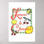Lemons & Cherries Print