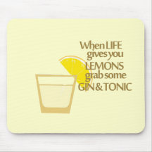 lemons gin and tonic mouse mat