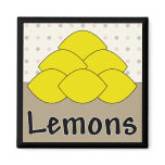 Lemons Series 4 Square Magnet