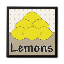 Lemons Series 4 Square Magnet magnets