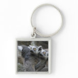 Lemur Piggy Back Keychain