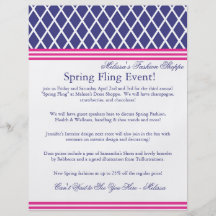 Lena Preppy Lattice Full Color Flyer