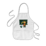 L'enfant lave le tableau - tabliers