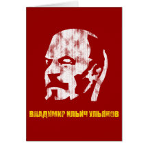 Lenin (worn look) greeting card