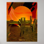 Leo, astrological sign posters