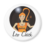 Leo Chick Round magnets