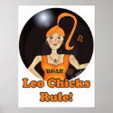Leo Chicks Rule! Small Poster posters