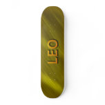 leo gold custom skateboard deck by mantisgraffix
