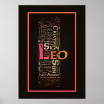 Leo Key Words Poster