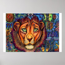 Leo Lion, Calm and Fierce Posters