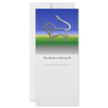 Leo Lion Star Sign Light Silver Blue Bookmark rack cards
