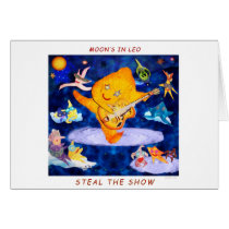 LEO MOON GREETING CARD