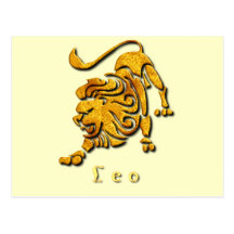 Leo Sign Postcard