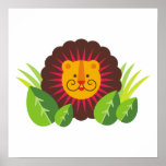 leo the lion print kids room decor