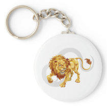 Leo the lion star or birth or zodiac sign keychain